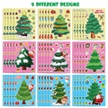 Christmas DIY stickers set featuring 9 unique holiday designs with Santa and reindeer - 27 Designs