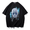 Herren Oversized T-Shirt in Schwarz mit Science-Fiction-Grafik aus hochwertiger Baumwolle - 2XL / Schwarz