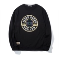 Sudadera negra para hombre con estampado de letras doradas y diseño gráfico frontal - 2XL / Negro