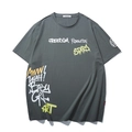 Dunkelgraues Übergrößen T-Shirt mit Graffiti-Aufdruck und urbaner Typografie im Streetstyle - XL / Dunkelgrün