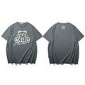 T-shirt oversize gris foncé avec motif ours, graphique LIUGEJIA smile et col rond - XL / Vert Foncé