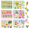 Duitse schoolinschrijving stickersset met Schultüte en kleurrijke schoolmotieven - Enkel Vel Willekeurige Stijl