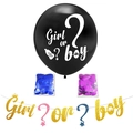Gender Reveal Set mit 36-Zoll schwarzem Ballon und Goldglitzer-Banner für Partys - Girl Or Boy Gender Reveal Ballon Banner Und Konfetti Set