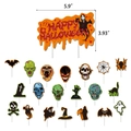 Set decorazioni cupcake Halloween con banner zucca e decorazioni per torte con fantasmi - Topper per torta