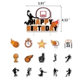 Basketball birthday cake topper set with jersey and trophy patterns for party decor - Cake Toppers