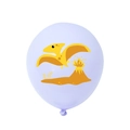 Rosa Dinosaurier-Partyballon mit niedlichem Flugsaurier-Druck für Kindergeburtstage - Lila