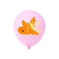 Rosa Macaron Dinosaurier Latexballon mit Triceratops Aufdruck für Kindergeburtstage - Rosa