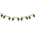 Ghirlanda tropicale con tucani colorati e foglie di palma per decorazione festa estiva - Stile Tucano (大嘴鸟小拉旗)