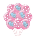 Pink elephant latex balloon set with white polka dots for girl birthday party decor - Pink Elephant And Pink Polka Dot