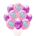 Detail of 10pcs pink elephant latex balloons and purple confetti balloons for party decor - Pink Elephant And Pink Sequin