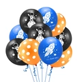 Space astronaut and rocket balloon set with polka dots for birthday party decoration - Rocket Astronaut Orange Polka Dot