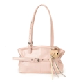 Bolso tote rosa de gran capacidad con correas ajustables y colgante de osito - Con Colgante / Rosa