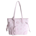 Sac fourre-tout rose avec motifs de chats mignons et petit porte-monnaie assorti - Rose