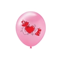 Rosa Valentinstag-Luftballon mit Amor-Motiv und Herz-Aufdruck für Partydekoration - Rosa Cupid (LOVE)