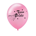 Pink 12-inch Team Bride latex balloon for wedding party and hen party decoration - Wedding Dress Team Bride Pink