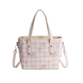 Sac seau matelassé beige avec imprimés chats mignons et bandoulière amovible pour femme - Avec Pendentif / Beige
