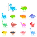 Dettaglio di 12 pirottini per cupcake a tema dinosauro con misure precise indicate - Stile a Tema Dinosauri