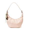 Sac hobo minimaliste rose pâle avec breloque en corde et pendentif chocolat - Rose