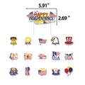 Set decorazioni torta Giorno Indipendenza USA con banner e bandiere americane - Decorazione per torta
