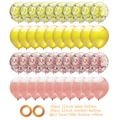 Set da 20 palloncini coriandoli oro e oro rosa con nastri per matrimoni e compleanni - Set da 40 Pezzi Oro e Oro Rosa (Con 2 Nastri)