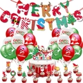 Set decorazioni natalizie con palloncini Babbo Natale alce e striscione Merry Christmas - Camino Natale C
