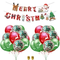 Kit déco Noël avec bannière, ballons rennes et ballons à paillettes pour fête - Set 3