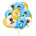 Lot de ballons 12 pouces en latex sur le thème des chiens avec motifs mignons pour anniversaire - Combinaison de Ballons Husky Bleu, Golden Retriever, Berger Allemand