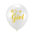 Ballon en latex blanc de 12 pouces avec imprimé It's a Girl pour fête prénatale - Style Blanc It's a Girl