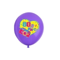 Ballon de fête violet années 80 avec caméra rétro et motif coeur pour décoration disco - Ballon Violet des Années 80