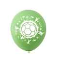 Ballon de foot vert en latex avec silhouettes de sport pour décor de fête de garçon - Vert clair