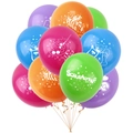 Ballons colorés pour la rentrée scolaire allemande avec motifs Schulanfang imprimés - Ballons Seul (Sans Bannière)