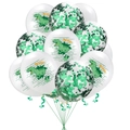 12-inch dinosaur balloons with green confetti and ROAR prints for kids birthday parties - Large Dinosaur And Green Confetti
