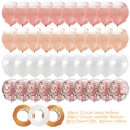 Set 40 palloncini coriandoli oro rosa con palloncini in lattice da 12 pollici e nastro - Tema Oro Rosa