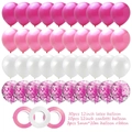 Set di 40 palloncini in lattice e coriandoli oro rosa per decorazioni di matrimoni - Tema Rosa Rosso e Rosa