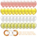 Set 40 palloncini coriandoli oro rosa con palloncini in lattice da 12 pollici e nastro - Tema Oro
