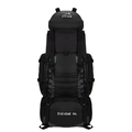Schwarzer 90L Outdoor Wanderrucksack aus wasserfestem Material mit verstellbaren Gurten - Schwarz