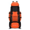 90L Wanderrucksack in Orange und Schwarz für Outdoor-Bergsteigen mit viel Platz - Orange