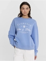 Detalle de sudadera azul claro con estampado vintage de Florence y cuello redondo - M / Azul Claro Estilo Delgado