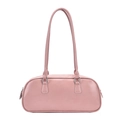 Bolso Boston rosa clásico con asas y piel sintética mate para la moda primaveral femenina - Rosa