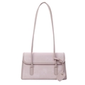 Elegante bolso de hombro malva con correas finas y cierre de solapa para estilo cotidiano - Morado