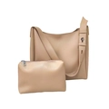 Ensemble de sacs cabas minimalistes en similicuir beige avec bandoulière réglable - Khaki