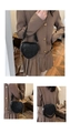 Sparkly black heart-shaped handbag with silver chain strap and knot handle for women - Black