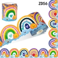 10m rainbow and sun scalloped bulletin board border stickers for classroom decoration - Rainbow Theme (ZD56)