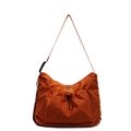 Minimalist orange large capacity drawstring tote bag with adjustable shoulder strap - Orange