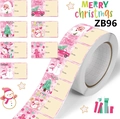 Rouleau de 210 étiquettes cadeaux de Noël étanches avec motifs Père Noël et bonhomme - Style de Dessin Animé de Noël (ZB96)
