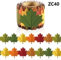 Close-up of maple leaf bulletin board border roll for autumn classroom decoration - Maple Leaf Bulletin Board Border (ZC40) / 10m (33ft)