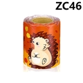 Detail of autumn pumpkin stickers roll featuring cute hedgehogs, leaves and mushrooms - Cartoon Hedgehog Style (ZC46)