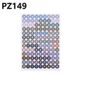 Close-up of Morandi colored alphabet and number stickers with a clean matte finish - Morandi Color (PZ149) / 10 Sheets Set