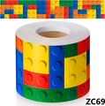 Colorful building block pattern bulletin board border sticker for classroom decor - Colorful Building Block Pattern Style (ZC69)