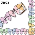 Colorful pastel bow die-cut bulletin board borders for office and classroom decoration - 2.2 Inches (ZB53)